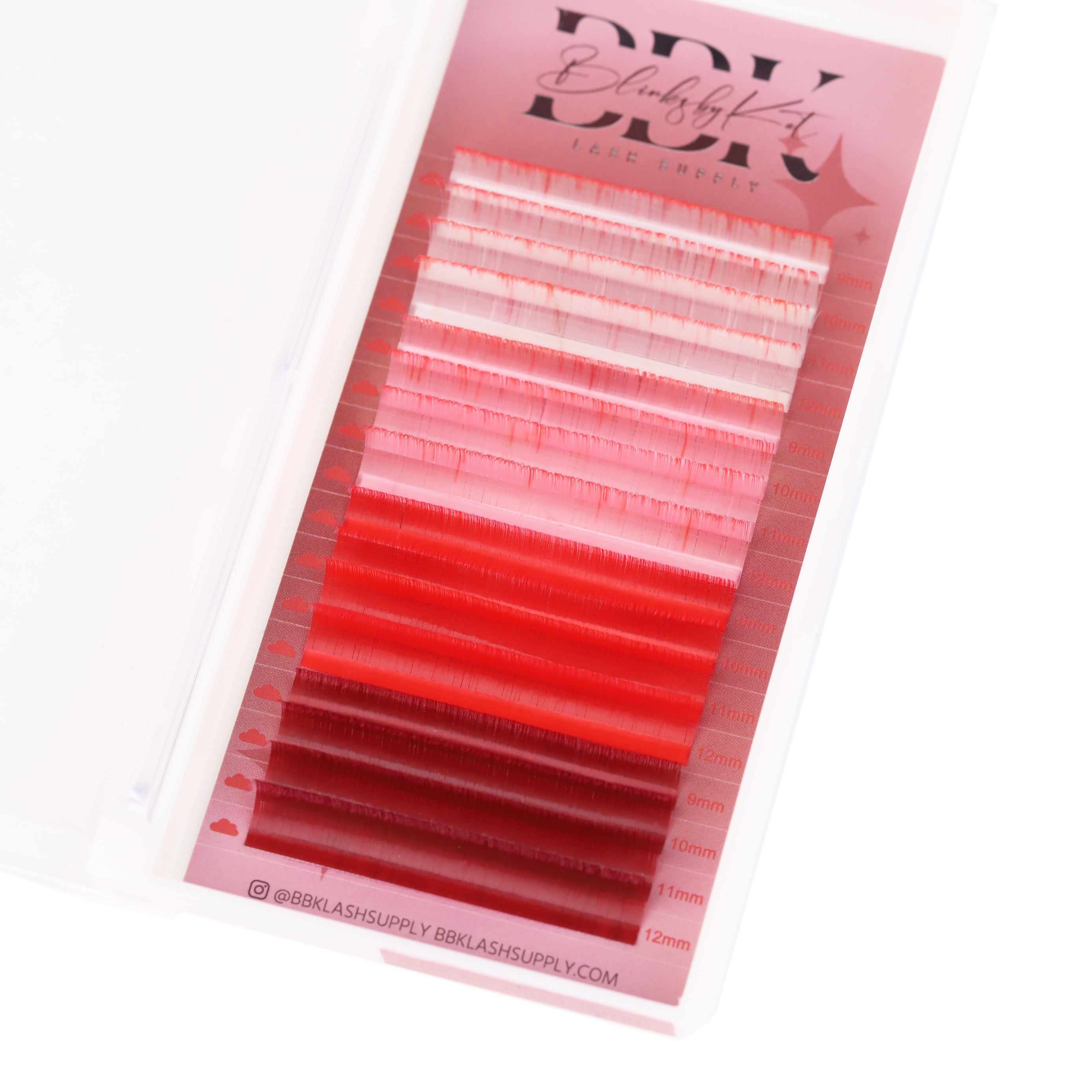 RED OMBRÉ LASH TRAY
