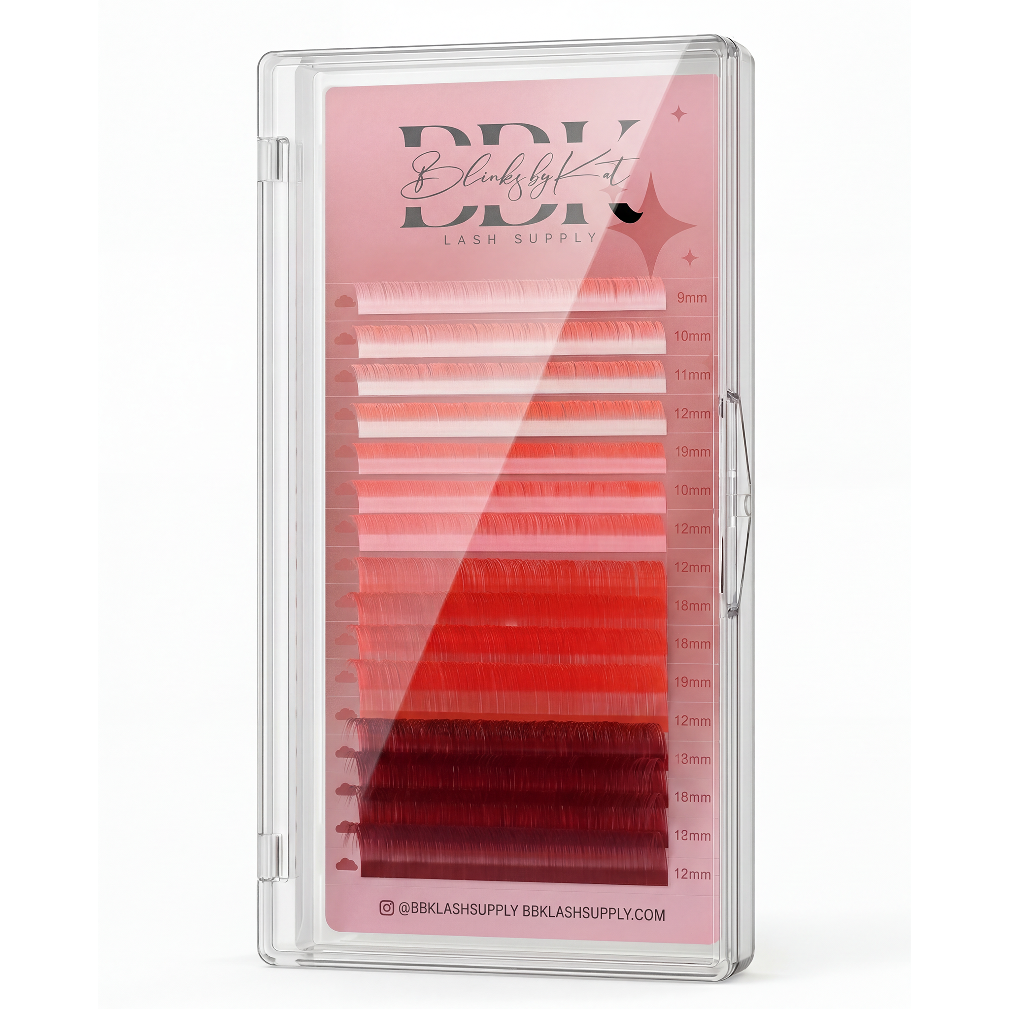 RED OMBRÉ LASH TRAY