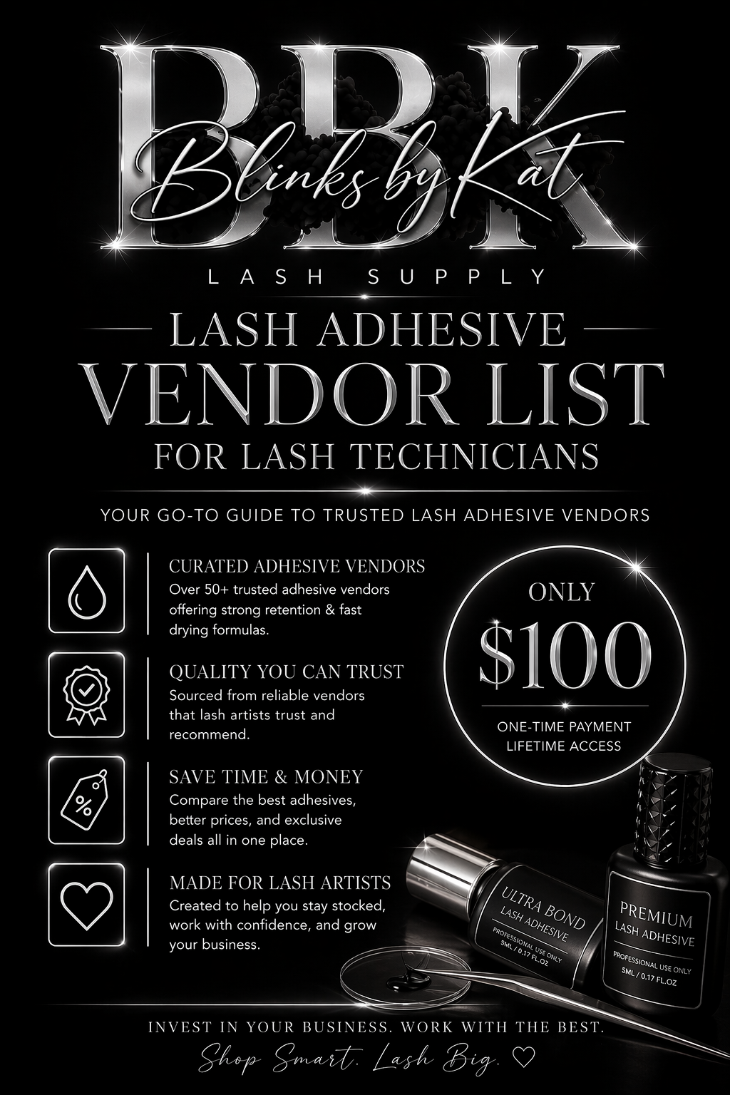 LASH ADHESIVE VENDORS
